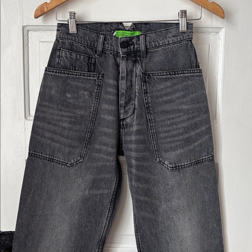 SANDRINE ROSE X FREE PEOPLE STRAIGHT LEG UTILITY JEANS - Picture 2 of 10